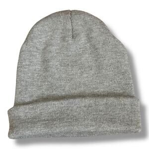 Cozy Gray Acrylic Beanie – Unbranded Knit Hat, One Size Fits Most